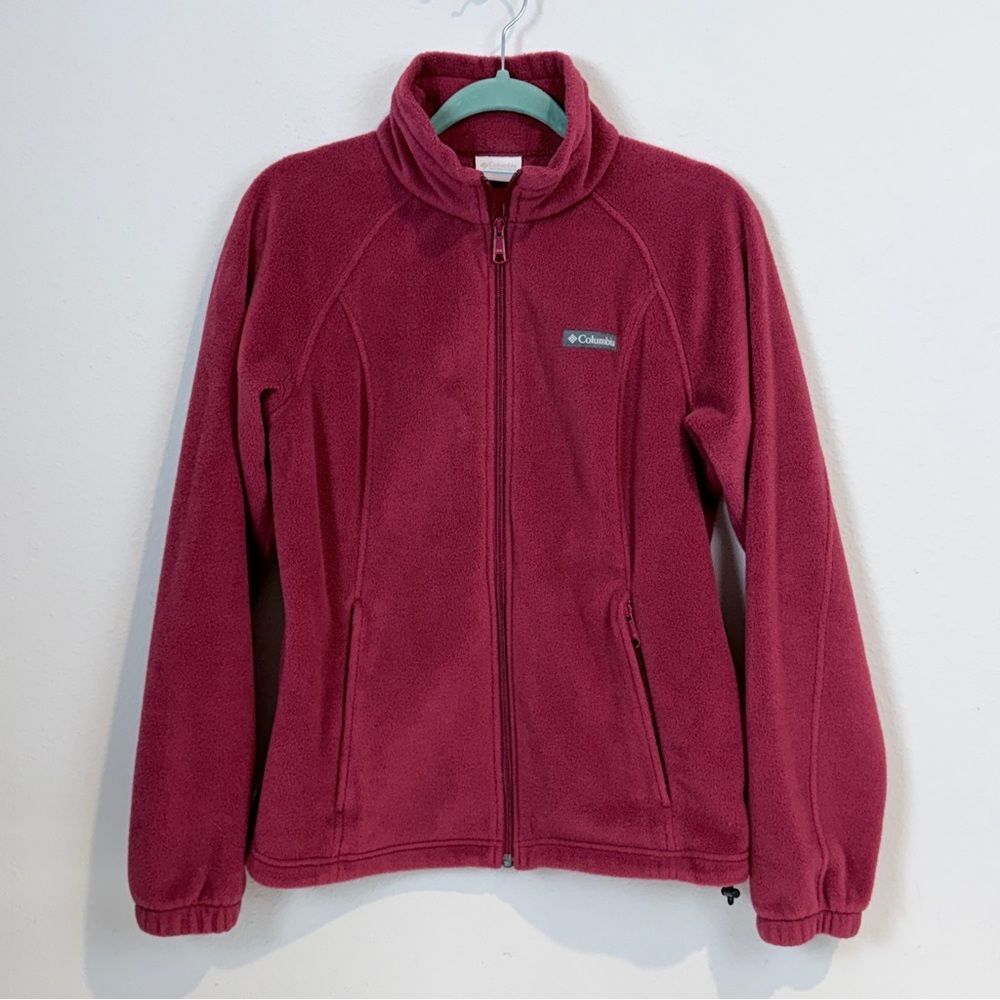 Columbia Full Zip Fleece Jacket Rust M